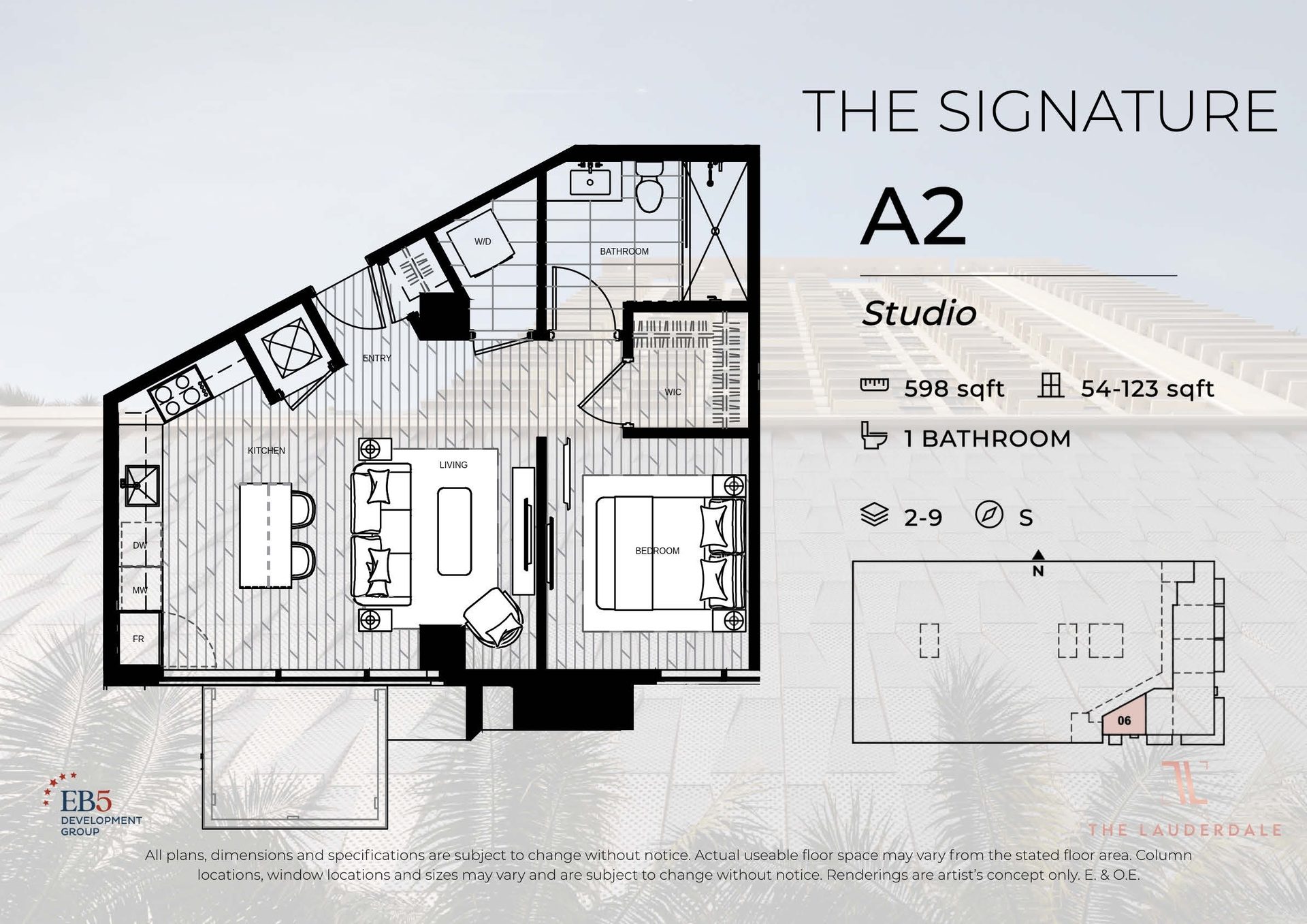 The Signature A2 — Studio Floor Plan