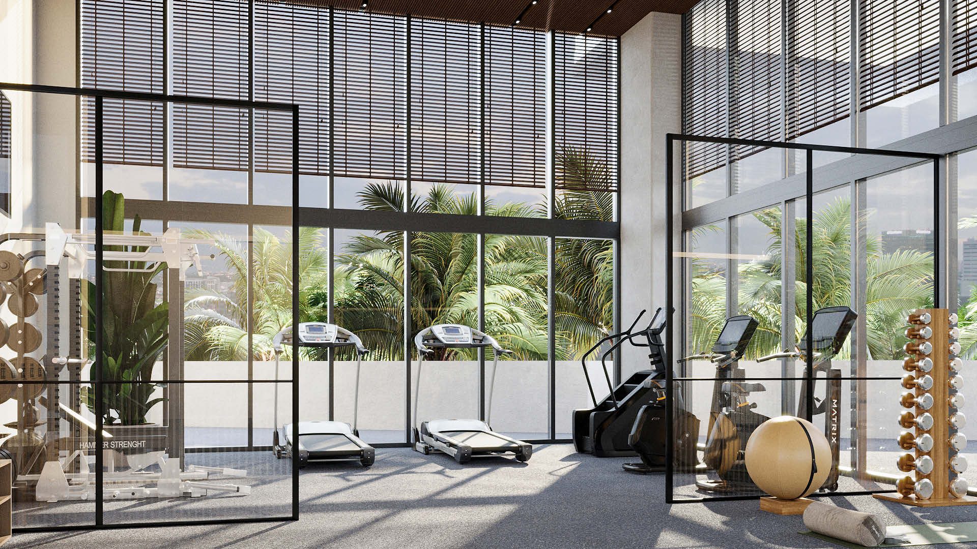 Grand lobby lounge with piano at The Lauderdale
