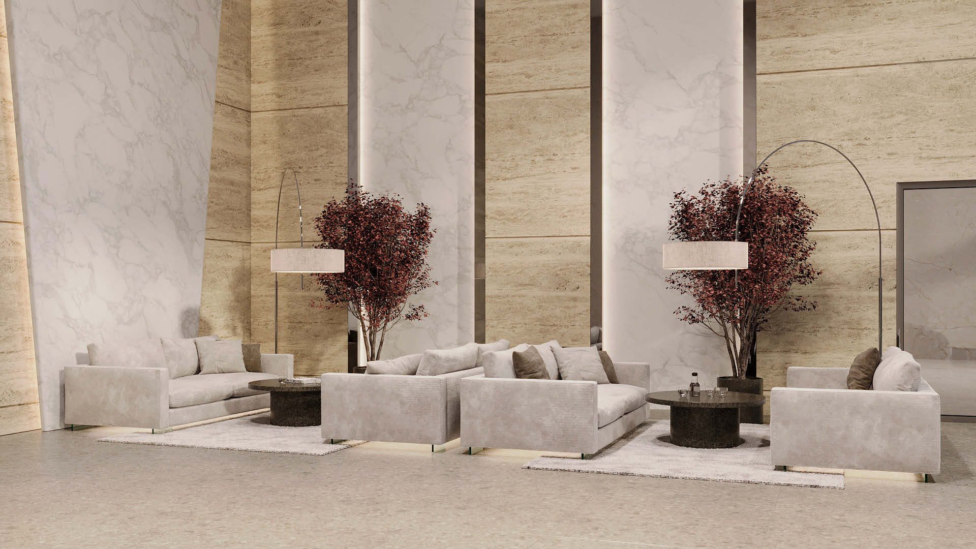 The Lauderdale interior design by Michael London Design showing modern luxury finishes