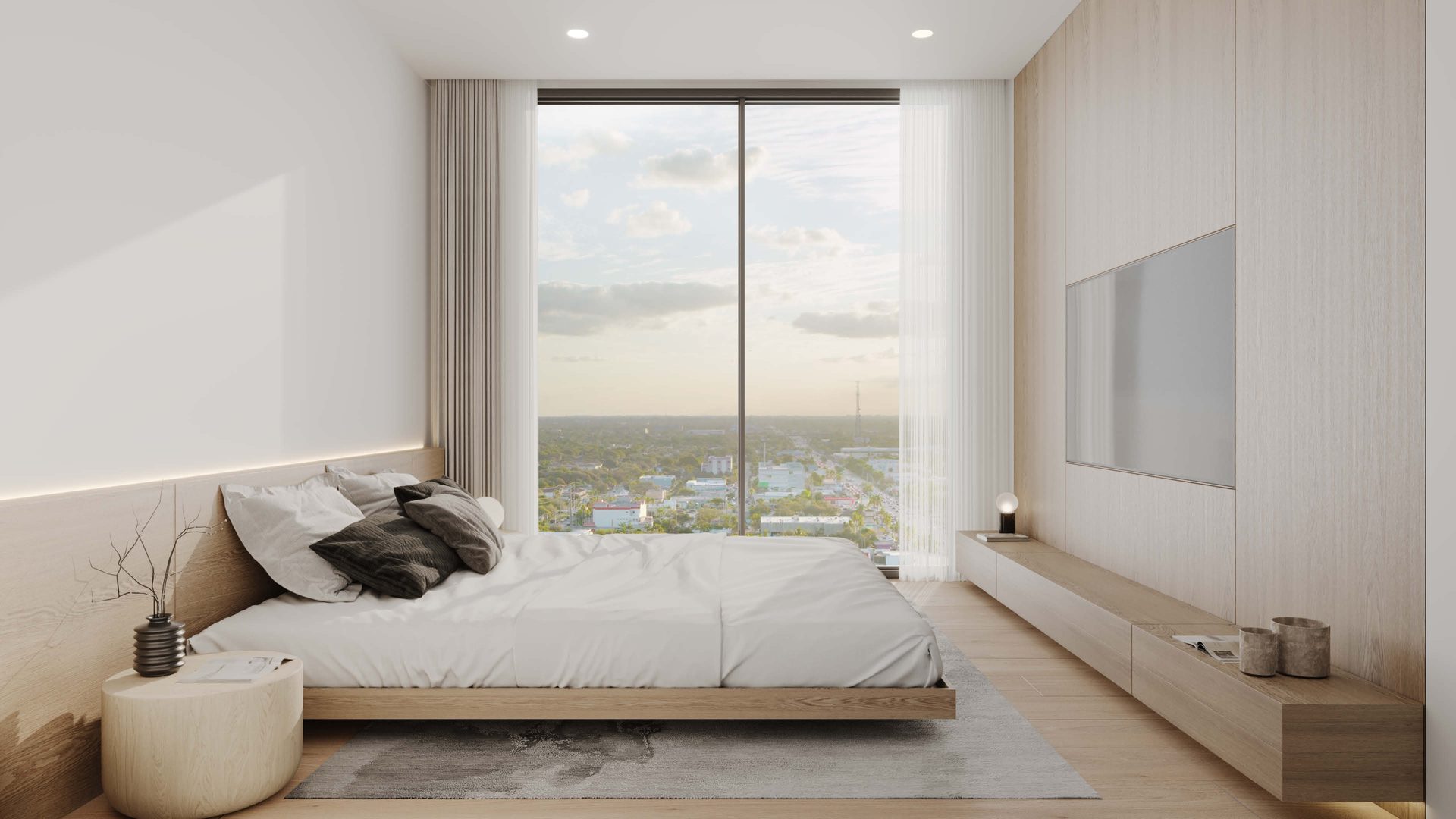 Balcony view from a residence at The Lauderdale